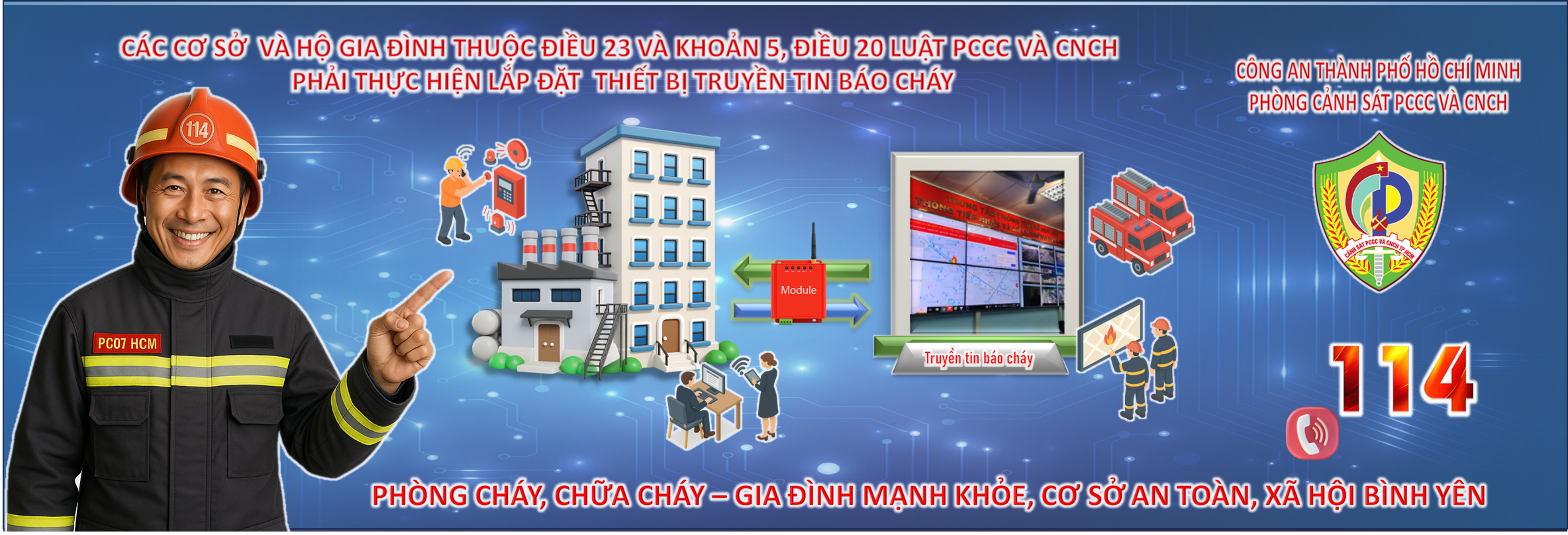 Tuyên truyền lắp đặt truyền tin báo cháy